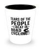Funny Cyclist Shot Glass Tears Of The People I Beat In Road Cycling