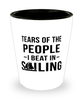 Funny Sailor Shot Glass Tears Of The People I Beat In Sailing