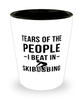 Funny Skibobbing Shot Glass Tears Of The People I Beat In Skibobbing