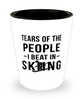 Funny Skier Shot Glass Tears Of The People I Beat In Skiing