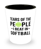 Funny Softball Shot Glass Tears Of The People I Beat In Softball