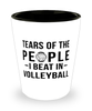 Funny Volleyballer Shot Glass Tears Of The People I Beat In Volleyball
