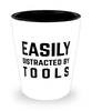 Funny Mechanic Shot Glass Easily Distracted By Tools