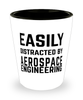 Funny Aerospace Engineer Shot Glass Easily Distracted By Aerospace Engineering