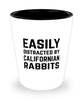 Funny Californian Rabbit Shot Glass Easily Distracted By Californian Rabbits