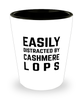 Funny Cashmere Lops Shot Glass Easily Distracted By Cashmere Lops