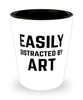 Funny Arttist Aesthete Shot Glass Easily Distracted By Art