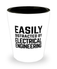 Funny Electrical Engineer Shot Glass Easily Distracted By Electrical Engineering