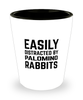 Funny Palomino Rabbit Shot Glass Easily Distracted By Palomino Rabbits