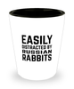 Funny Russian Rabbit Shot Glass Easily Distracted By Russian Rabbits
