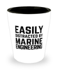 Funny Marine Engineer Shot Glass Easily Distracted By Marine Engineering