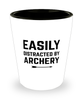 Funny Archery Shot Glass Easily Distracted By Archery