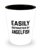Funny Angelfish Shot Glass Easily Distracted By Angelfish