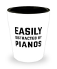 Funny Pianist Shot Glass Easily Distracted By Pianos