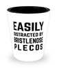 Funny Bristlenose Plecos Shot Glass Easily Distracted By Bristlenose Plecos