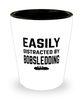 Funny Bobsledding Shot Glass Easily Distracted By Bobsledding