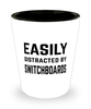 Funny Switchboard Operator Shot Glass Easily Distracted By Switchboards