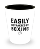 Funny Boxing Shot Glass Easily Distracted By Boxing