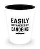 Funny Canoeing Shot Glass Easily Distracted By Canoeing