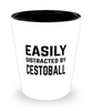 Funny Cestoball Shot Glass Easily Distracted By Cestoball