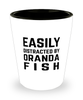 Funny Oranda Fish Shot Glass Easily Distracted By Oranda Fish
