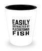 Funny Plecostomus Fish Shot Glass Easily Distracted By Plecostomus Fish