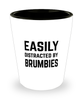 Funny Brumbies Shot Glass Easily Distracted By Brumbies