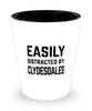 Funny Clydesdales Shot Glass Easily Distracted By Clydesdales