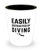 Funny Diving Shot Glass Easily Distracted By Diving