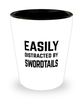 Funny Swordtails Shot Glass Easily Distracted By Swordtails