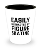 Funny Figure Skating Shot Glass Easily Distracted By Figure Skating