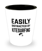Funny Kitesurfing Shot Glass Easily Distracted By Kitesurfing
