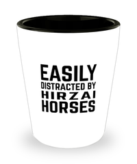 Funny Hirzai Horses Shot Glass Easily Distracted By Hirzai Horses