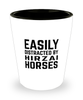 Funny Hirzai Horses Shot Glass Easily Distracted By Hirzai Horses