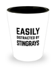 Funny Stingray Shot Glass Easily Distracted By Stingrays