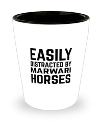 Funny Marwari Horses Shot Glass Easily Distracted By Marwari Horses