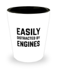 Funny Mechanic Mechanical Engineer Shot Glass Easily Distracted By Engines