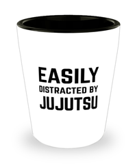 Funny Jiu Jitsu Travel Mug Easily Distracted By Jujutsu