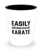 Funny Karate Shot Glass Easily Distracted By Karate