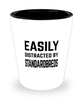 Funny Standardbreds Shot Glass Easily Distracted By Standardbreds