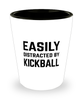 Funny Kickball Shot Glass Easily Distracted By Kickball