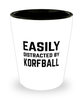 Funny Korfball Shot Glass Easily Distracted By Korfball