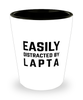 Funny Lapta Shot Glass Easily Distracted By Lapta