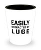 Funny Luge Shot Glass Easily Distracted By Luge
