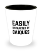 Funny Caiques Shot Glass Easily Distracted By Caiques