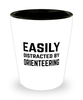 Funny Orienteering Shot Glass Easily Distracted By Orienteering