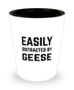 Funny Geese Shot Glass Easily Distracted By Geese