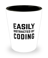 Funny Coder Travel Mug Easily Distracted By Coding
