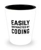 Funny Coder Travel Mug Easily Distracted By Coding