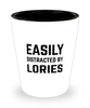 Funny Lories Shot Glass Easily Distracted By Lories